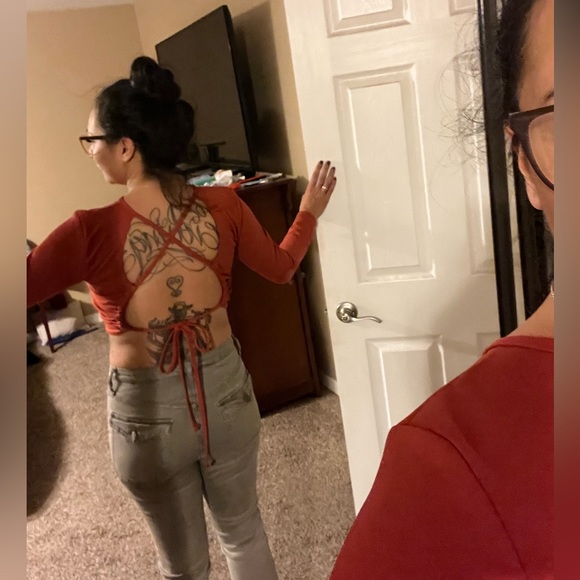 PrettyLittleThing Rust Size 8 Top - Picture 6 of 6